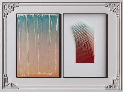 现代装饰画3D模型下载